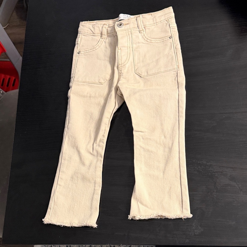Zara Kids Cream Casual Bottoms